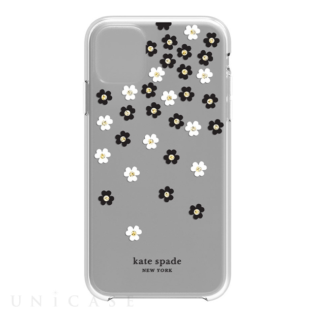 【iPhone11 ケース】Protective Hardshell -SCATTERED FLOWERS BK/WH/GG/CL
