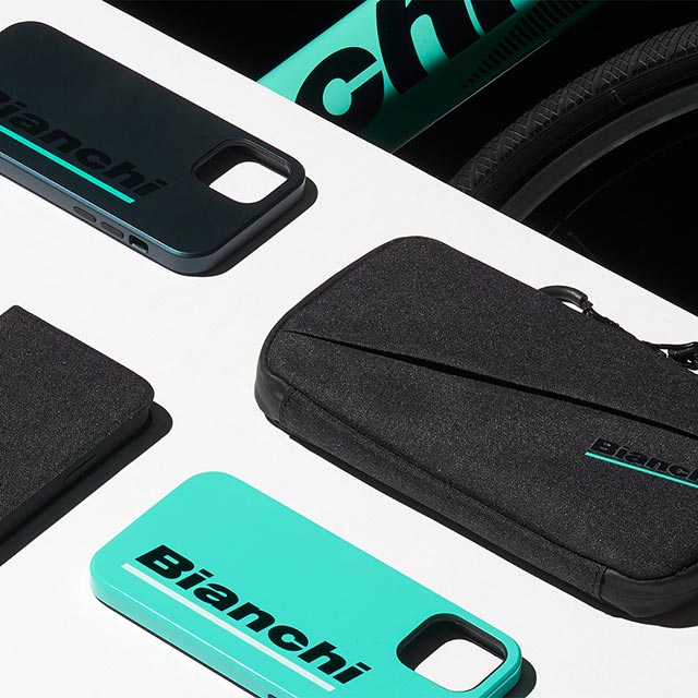 Bianchi Water Repellent Smartphone Pouch (black) Bianchi iPhone繧ｱ繝ｼ繧ｹ縺ｯ  UNiCASE