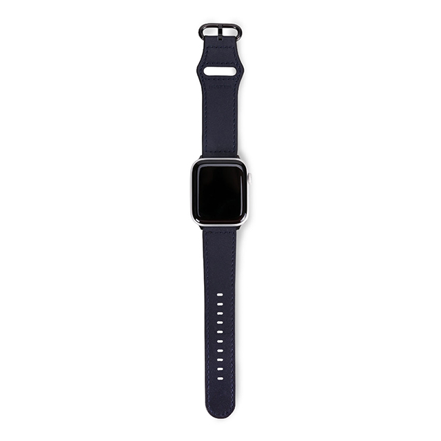 【Apple Watch バンド 49/45/44/42mm】GENUINE LEATHER STRAP (ネイビー) for Apple Watch Ultra2/SE(第2/1世代)/Series9/8/7/6/5/4/3/2/1サブ画像