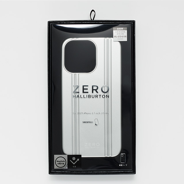 【iPhone13 Pro ケース】ZERO HALLIBURTON Hybrid Shockproof Case for iPhone13 Pro  (Silver)