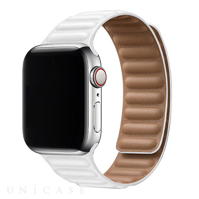 Apple Watch バンド 41/40/38mm】PUレザー マグネットホールドバンド (ホワイト) for Apple Watch  SE(第2/1世代)/Series8/7/6/5/4/3/2/1 iQ Labo iPhoneケースは UNiCASE