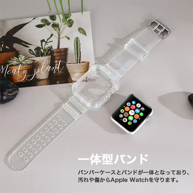 Apple Watch バンド 40mm】クリアバンド (ブラック) for Apple Watch SE(第1世代)/Series6/5 iQ  Labo iPhoneケースは UNiCASE