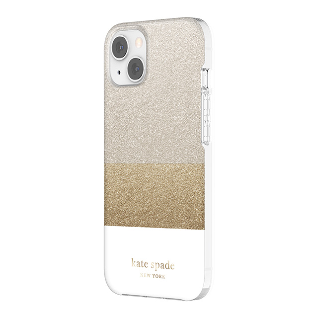 【iPhone13 ケース】Protective Hardshell Case (Glitter Block White/Silver  Glitter/Gold Glitter/White)