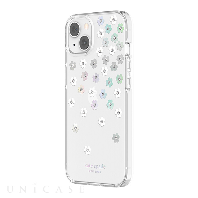 iPhone13 ケース】Protective Hardshell Case (Glitter Block White 