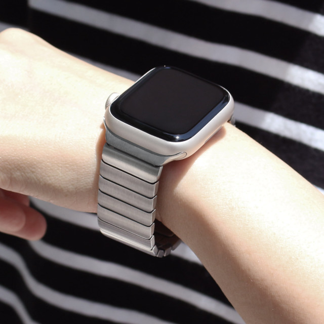 Apple Watch 繝舌Φ繝� 45/44/42mm縲代�励Ξ繝溘い繝�繝｡繧ｿ繝ｫ繝舌Φ繝� (繝悶Λ繝�繧ｯ) for Apple Watch  SE(隨ｬ2/1荳紋ｻ｣)/Series9/8/7/6/5/4/3/2/1 WEARPLANET iPhone繧ｱ繝ｼ繧ｹ縺ｯ UNiCASE
