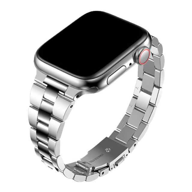 【Apple Watch バンド 49/45/44/42mm】イージーアジャスト メタルバンド (シルバー) for Apple Watch  Ultra/SE(第2/1世代)/Series8/7/6/5/4/3/2/1